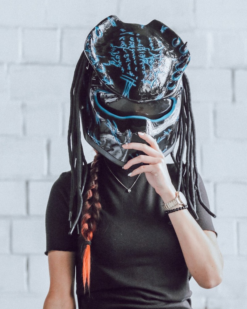 TOP PREDATOR MOTORCYCLE HELMET FIRE STYLE (DOT & ECE CERTIFIED)