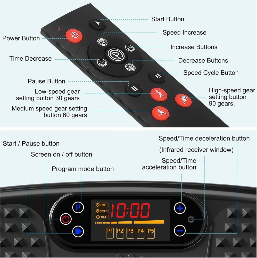 Compact Vibration Exercise Machine – 450lbs Capacity for Quick Fat Loss & Toning