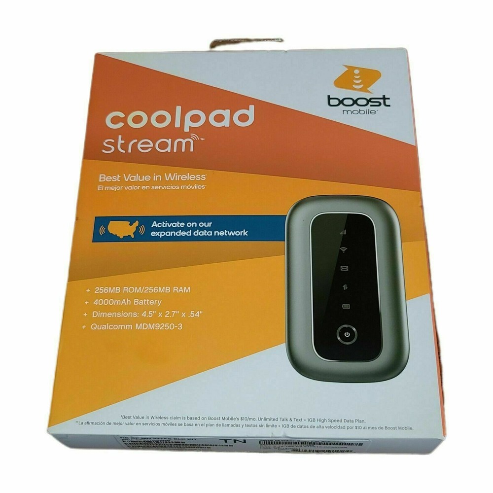 NEW Wireless Wifi Coolpad Stream by Boost Mobile Expanded Data Network Device