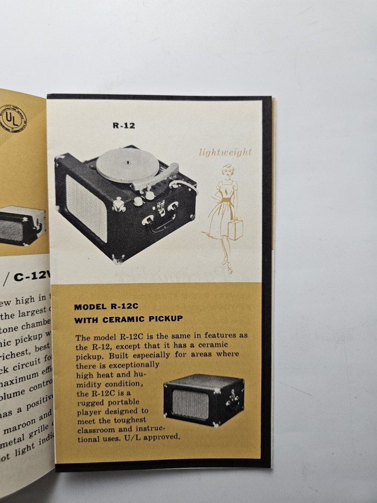 Vintage Newcomb Portable Phonograph Brochure