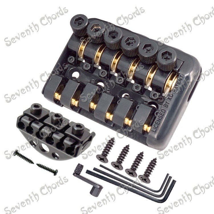 6 String Saddle Headless Guitar Bridge Tailpiece Worm Involved String Device