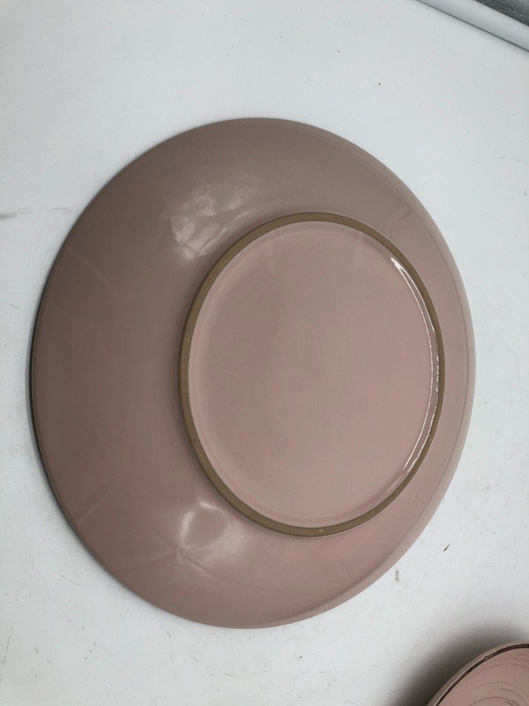 Ceramic Rustic Pink & Brown 10in & 8in Plate Set BB01B28037