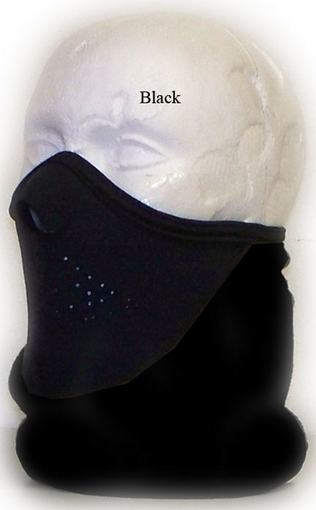 FLEECE FACE MASK Cold Weather Windbreaker - BLACK