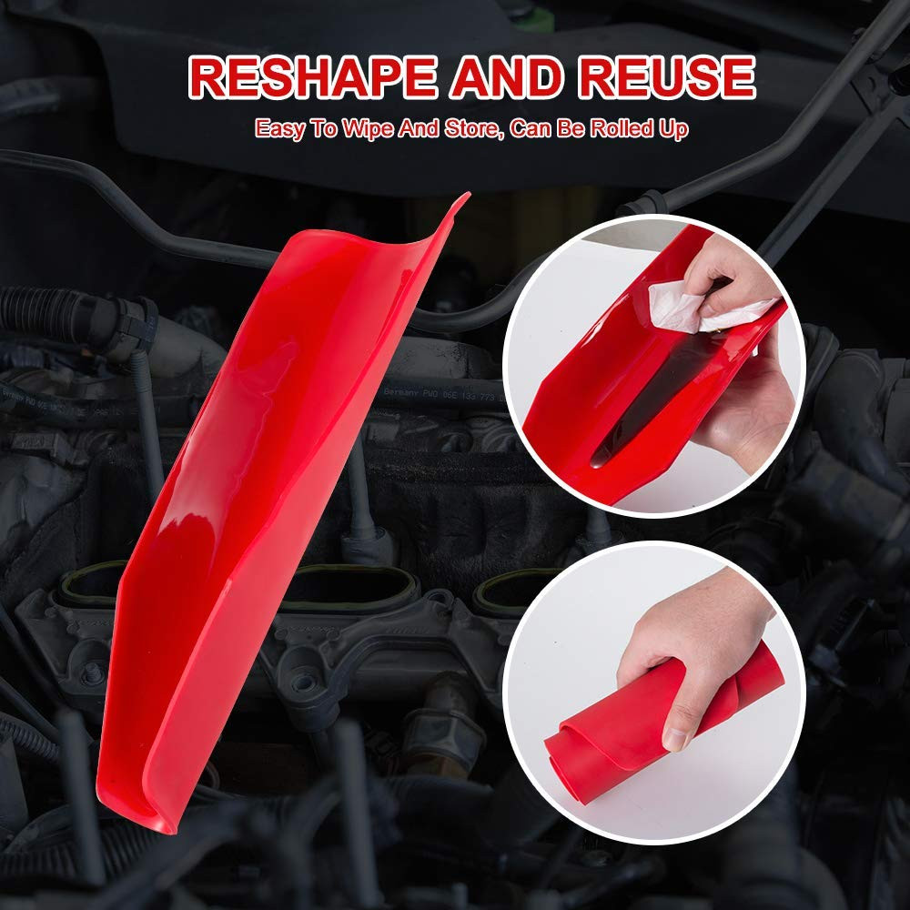 Flexible Draining Tool Funnel Flexible Oil Draining Funnel Tool, Foldable Flexib