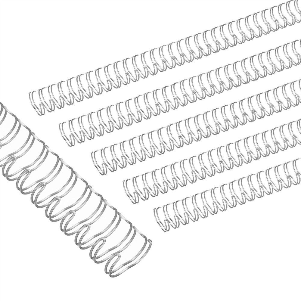 13mm(1/2") Binding Combs, 100 Pcs 100 Sheet Pitch 32 Ring, Silver