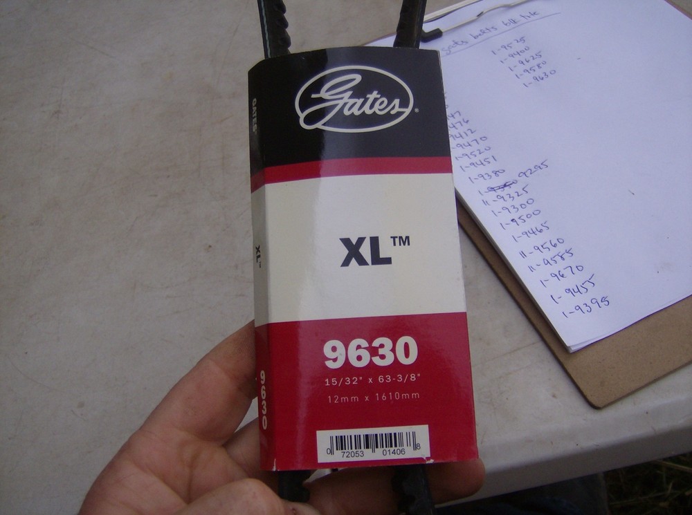 GATES XL 9630 DRIVE BELT