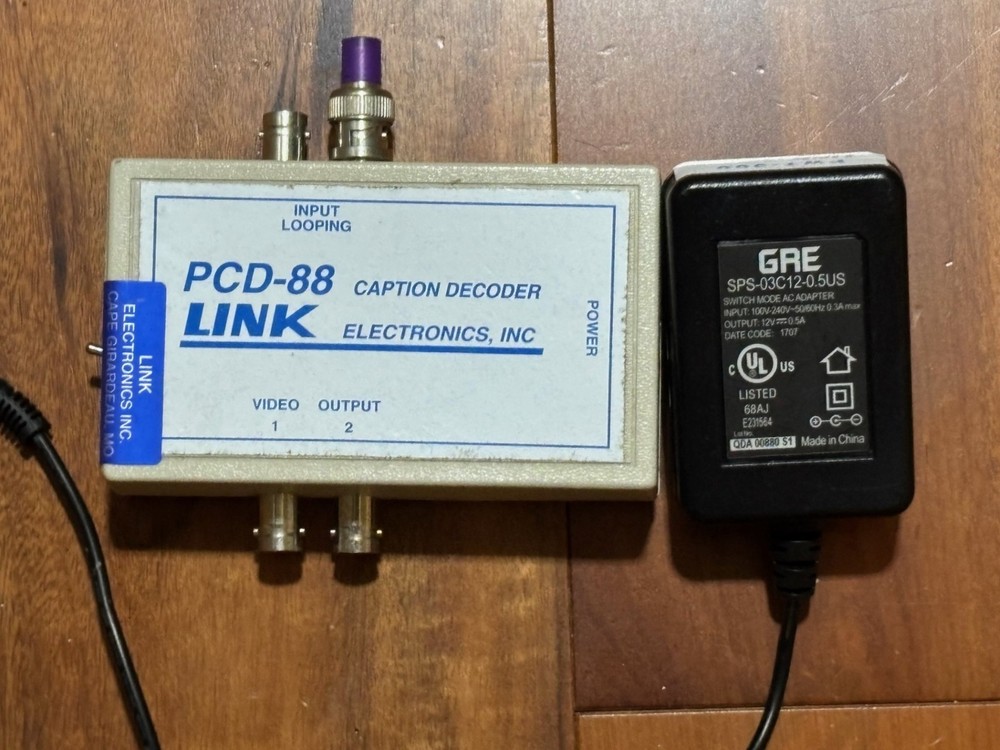 Link Electronics PCD-88 Portable Closed Caption Decoder  - Switchable - CC1 CC2