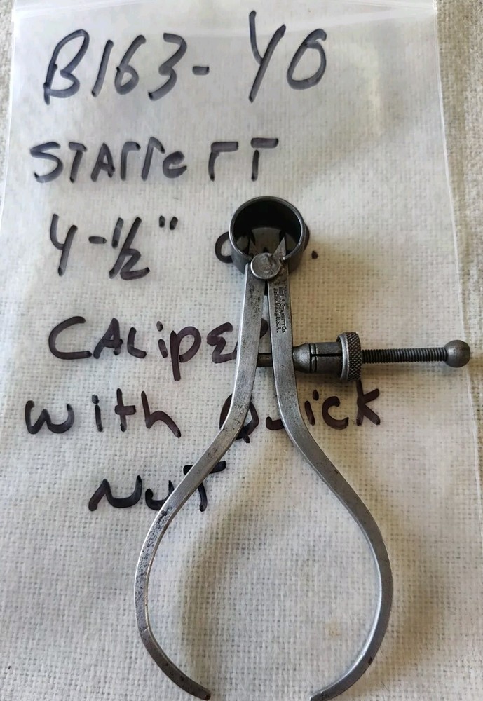 STARRETT 4-1/2" O.D. CALIPER WITH QUICK NUT