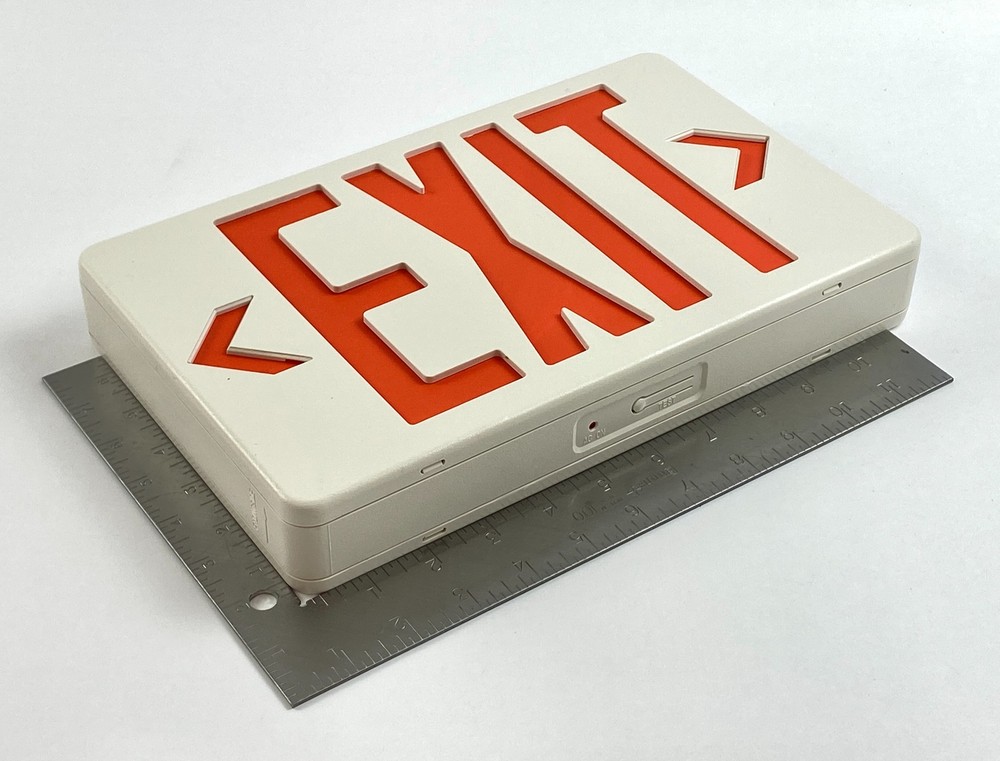 E-conolight LED Exit Sign Plastic Universal Mounting 120/277 VAC
