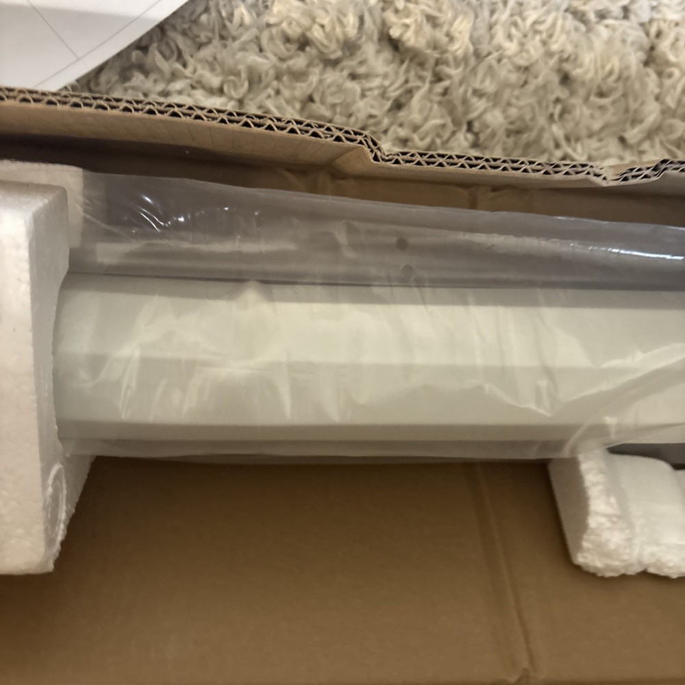 Projection Screen White Bar Built In Wall Hangers Locking System Light Weight