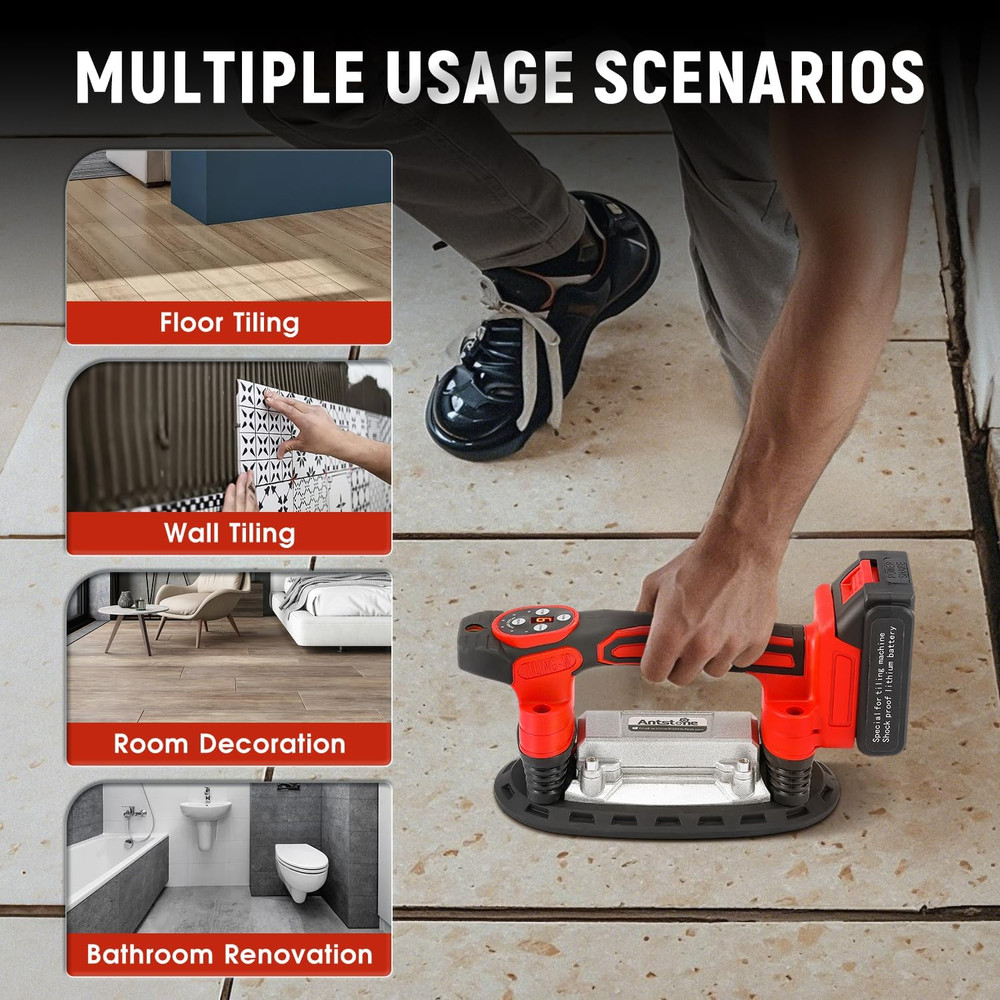 220mm Tile Vibration Tool with 441Lbs Suction & 9 Speed Settings