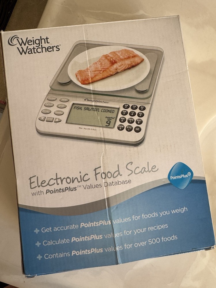 Weight Watchers Silver Electronic Food Scale with Point Plus Value Database