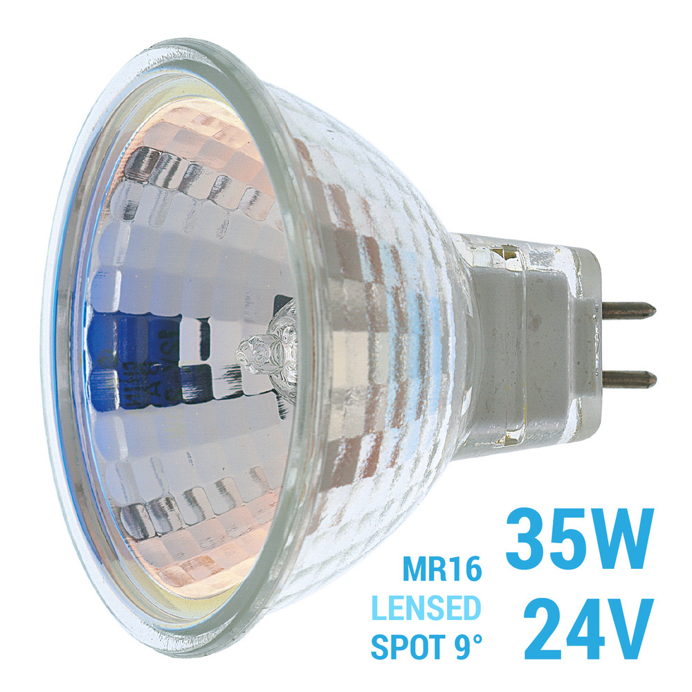 S1996 35MR16 NSP Narrow Spot Lensed Cover 35W 24V MR16 2-Pin Bi-Pin GU5.3 GX5.3