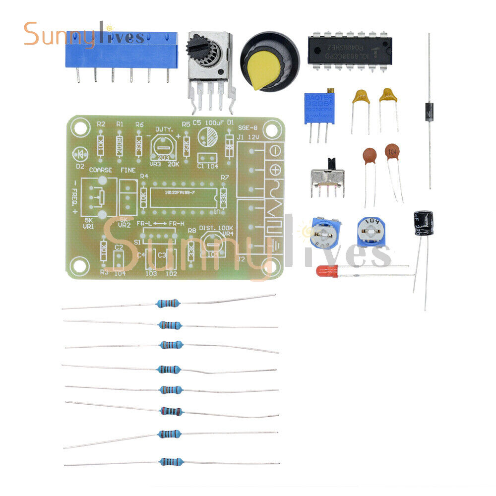 ICL8038 Monolithic Function Signal Generator Module DIY Sine Square Triangle