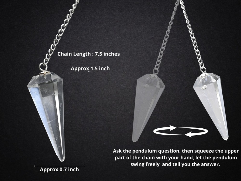 Clear Quartz Dowsing Crystal Pendulum