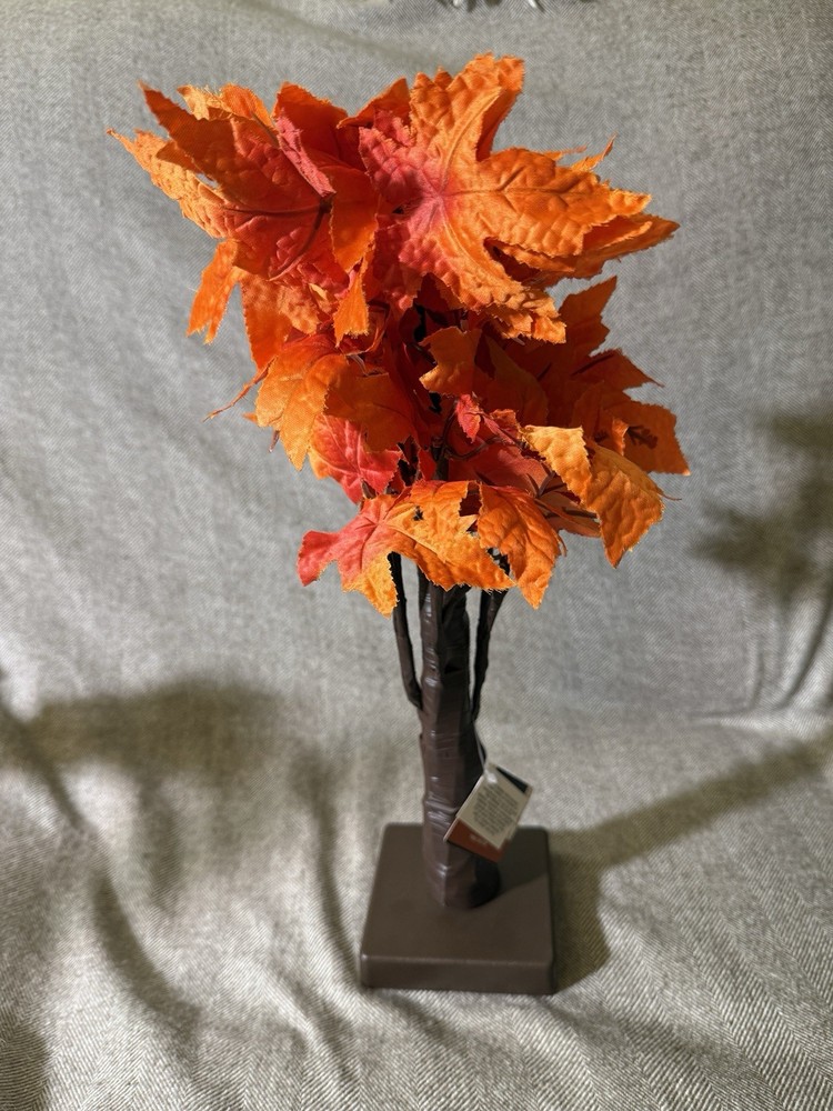Light Up Autumn / Fall Maple Tree Tabletop Decor, 16"