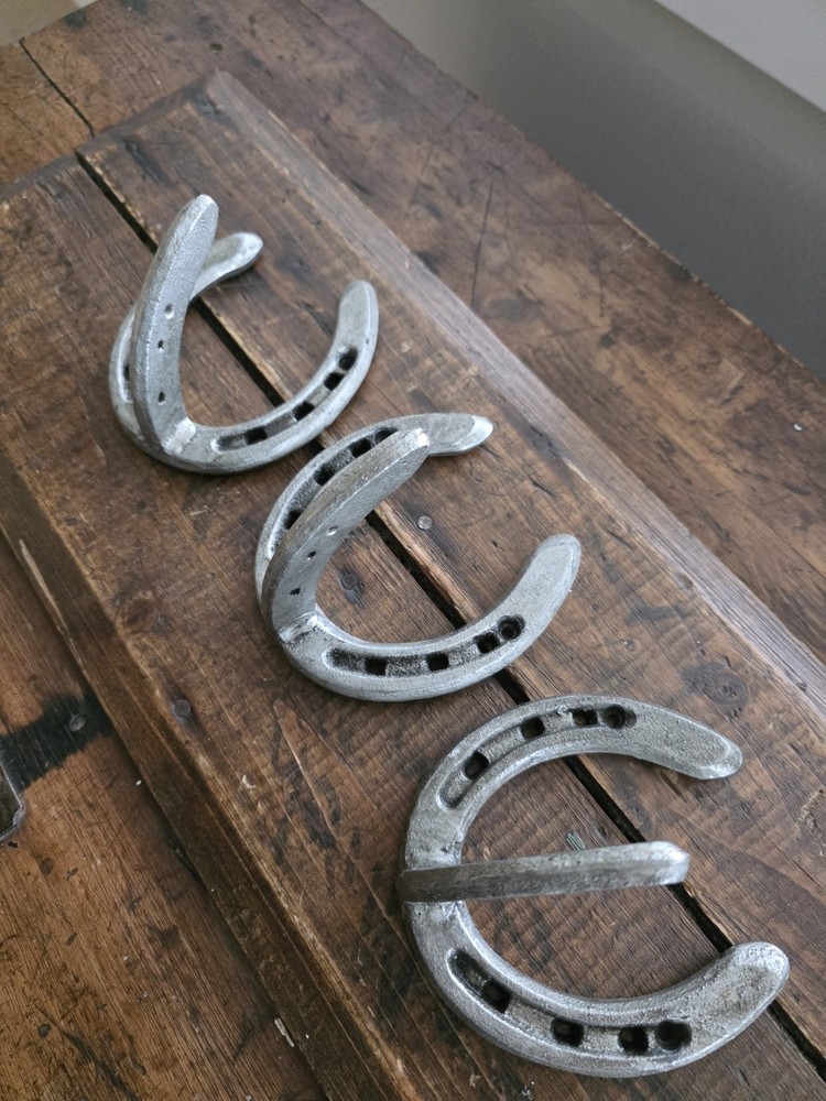 🔥 3 Cast Iron "Horseshoe" Hooks