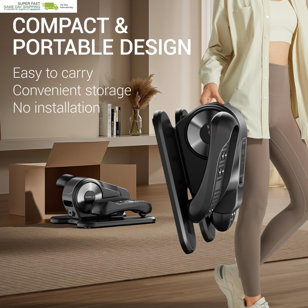 Under Desk Elliptical Machine, Electric Seated Pedal Exerciser, Mini Elliptical