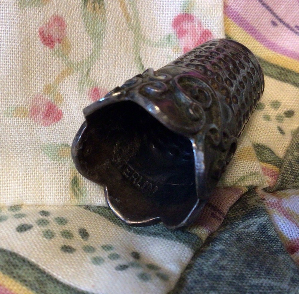 Vintage Sterling Silver Mexico Ornate Thimble