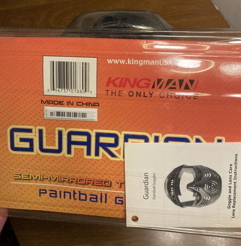 JAVA Paintball Mask Guardian Black Face Semi-Mirrored Thermal Lens Shield *READ*