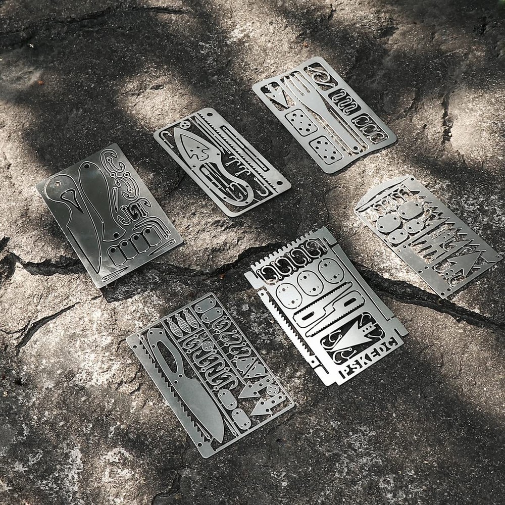 Survival Multitool Card Emergency Camping Tool EDC Kit in Your Way 12 Pcs