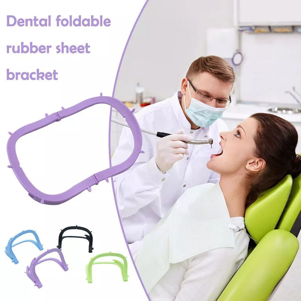 Dental Foldable Frame Holder Rubber Dam Sheet Frame Plastic Barrier Autoclave