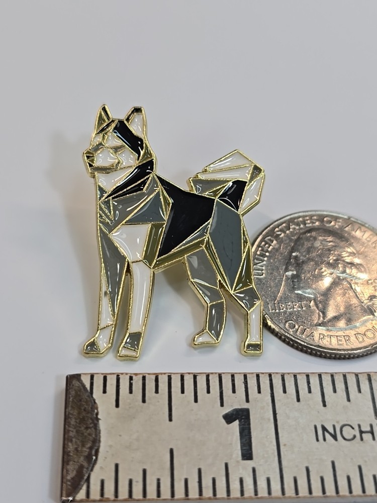 Husky Dog Stylized Design Pin