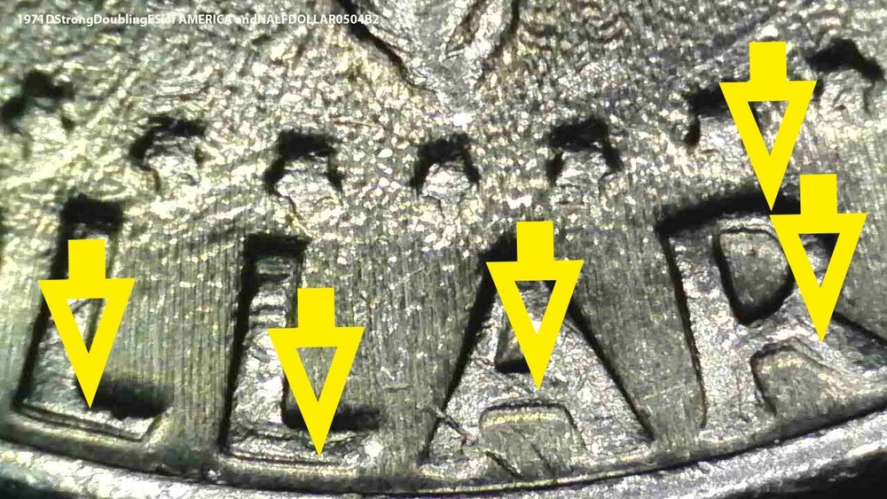 1971-D Kennedy Half - Reverse Has Very Nice Doubling Strike Error