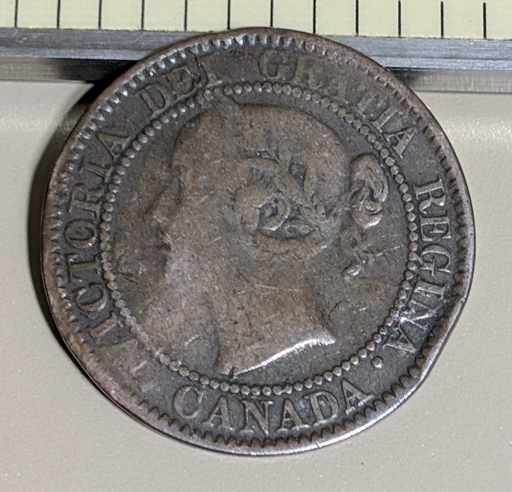1859 Canada 1 Cent Circulated KM# 1