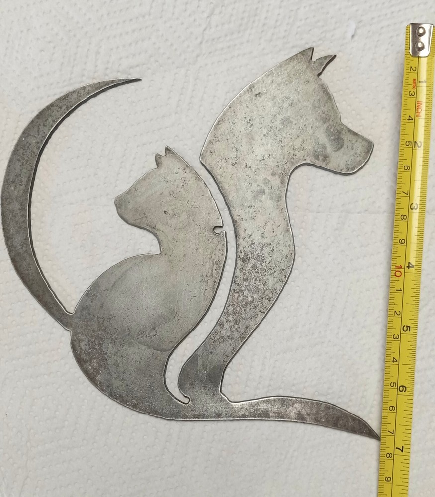 Rustic Recycled Metal Dog/Cat Stencil/Cutout DIY Projects