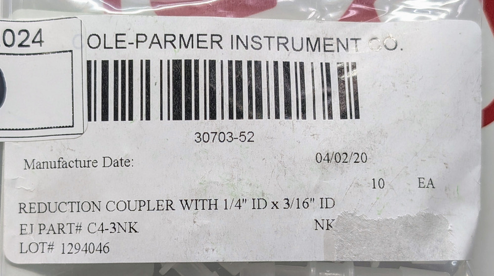 Cole-Parmer 30703-52 Reduction Coupler