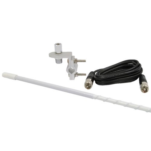 3Ft Cb Antenna Kit W/ 9Ft Cable White
