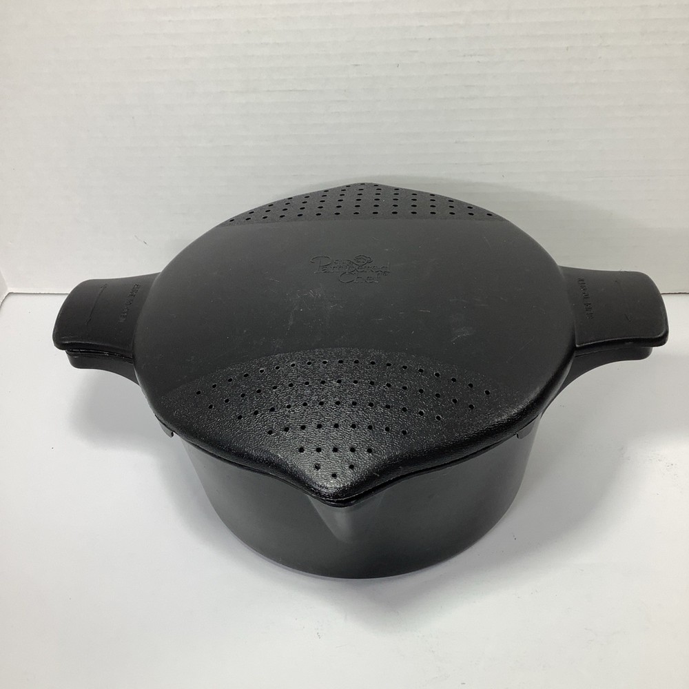 Pampered Chef Micro Cooker 4 Cup 1 Quart Microwave Steamer # 2776 2 Handles