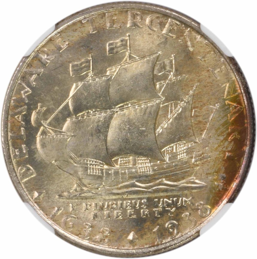 Delaware Commemorative Silver Half Dollar 1936 MS67 NGC