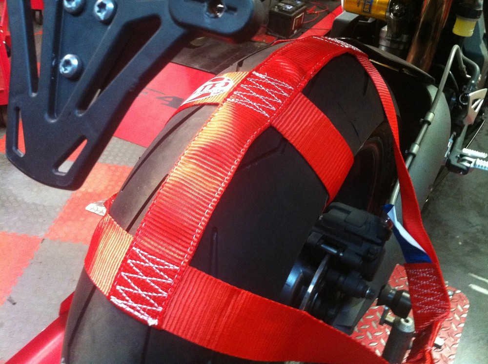 Trackbike Transport Tie Down Wheel Strap Polyester webbing Strap RED BSB