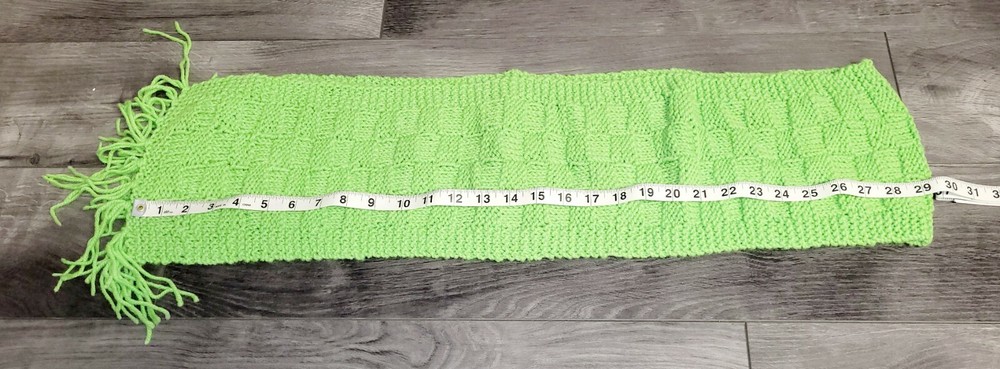 Handmade Knitted Scarf Green
