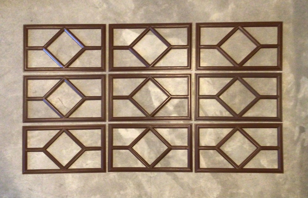 9 Amarr Waterford Replacement Insert for Short Panel Amar Garage Door Dark Brown