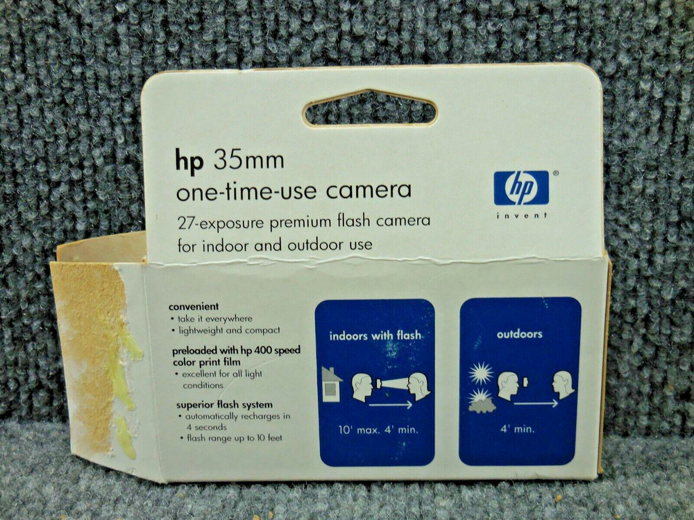 NOS Hewlett Packard HP 35mm One Time Use Camera Expired 2005