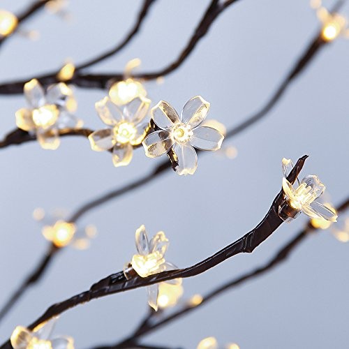 Cherry Blossom Tree 5FT 128 LED Lighted Tree for Decoration Inside Warm White