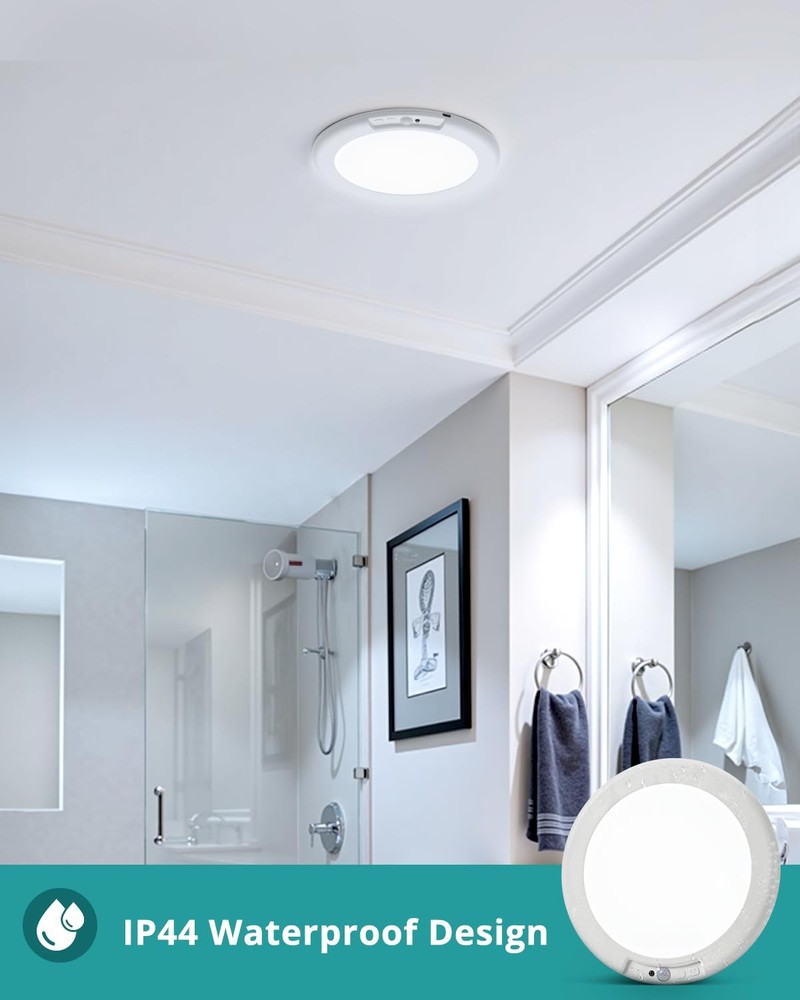 wowatt Battery Operated Ceiling Light Rechargeable Ceiling Lights with Remote...
