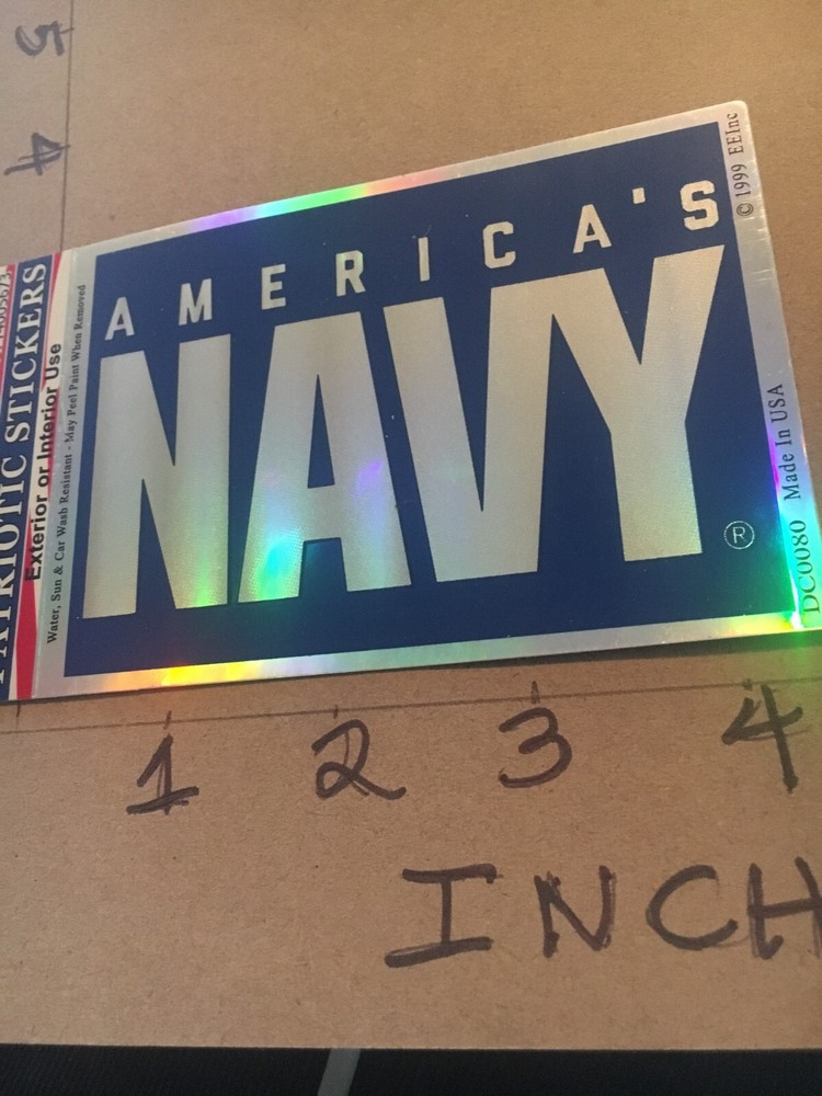 USN " AMERICA'S NAVY "  self stick Decal