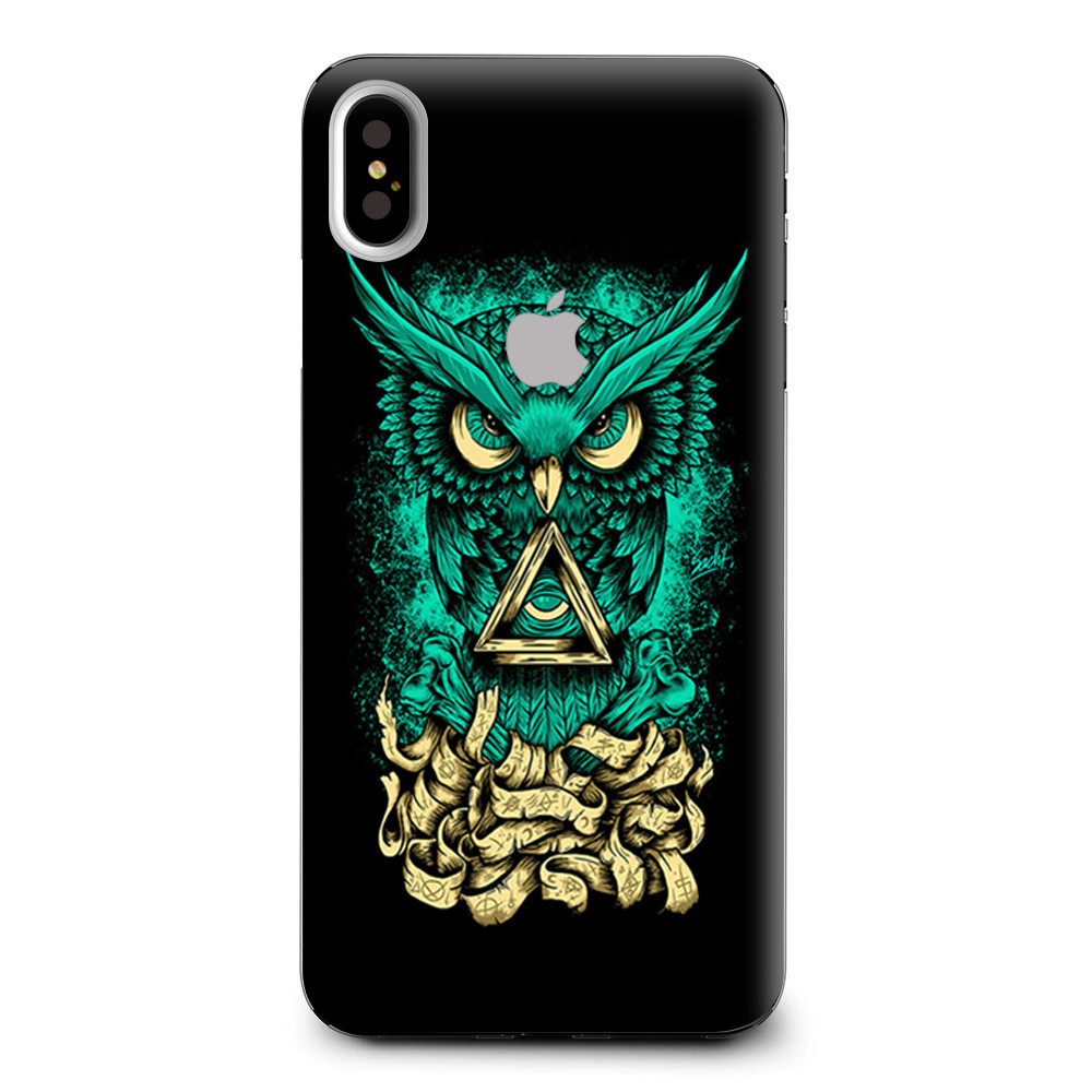 Skins Decal Wrap for Apple iPhone XS Max-Awesome Owl Evil