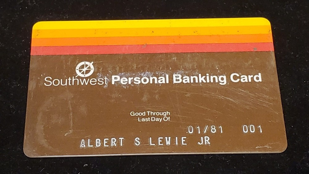 Southwest Personal Banking Card ~ exp 1981 ~ our# cb409