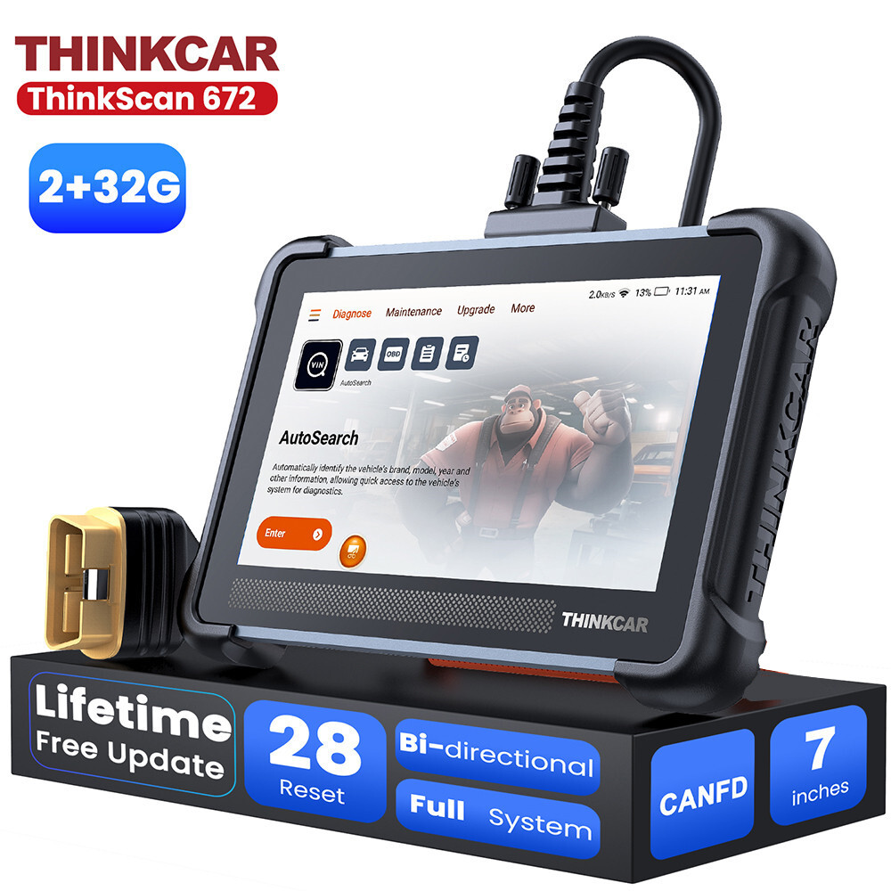 THINKCAR Scanner 672 OBD2 Auto Full Diagnostic K!ey Programmer Coding Tool CANFD