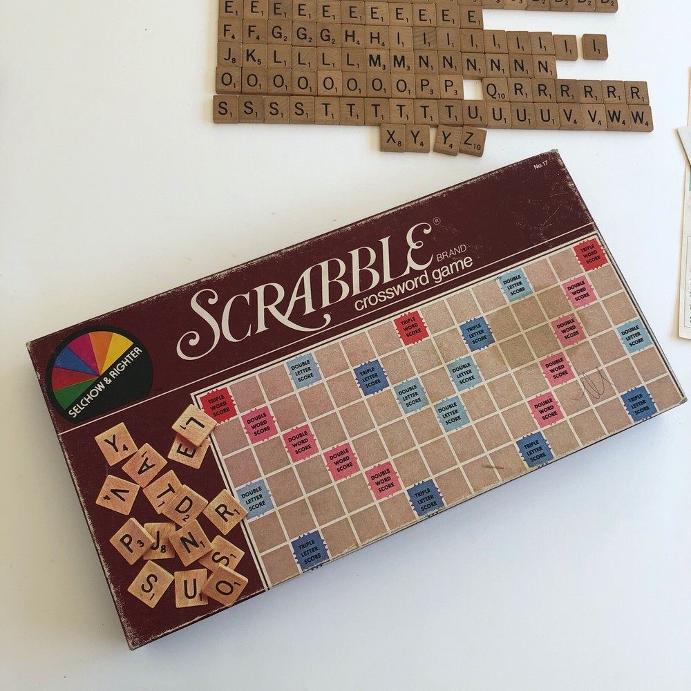 Scrabble Game 1982 Edition REPLACEMENT .75" Wood Tiles & Accessories