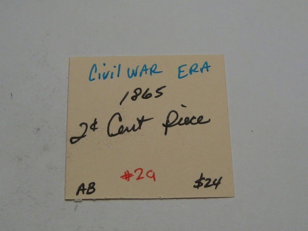 Civil War Era 1865 2¢ Cent Piece. #29