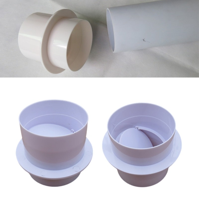 Plastic Inline Backdraft Damper PVC Ventilation Pipe Round Check Valves