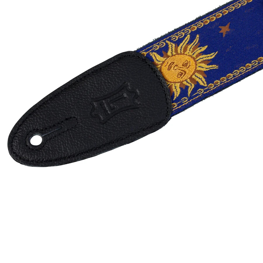 Levy's MPJG-SUN-BLU 2" Jacquard Weave Guitar Strap with Sun Pattern - Blue
