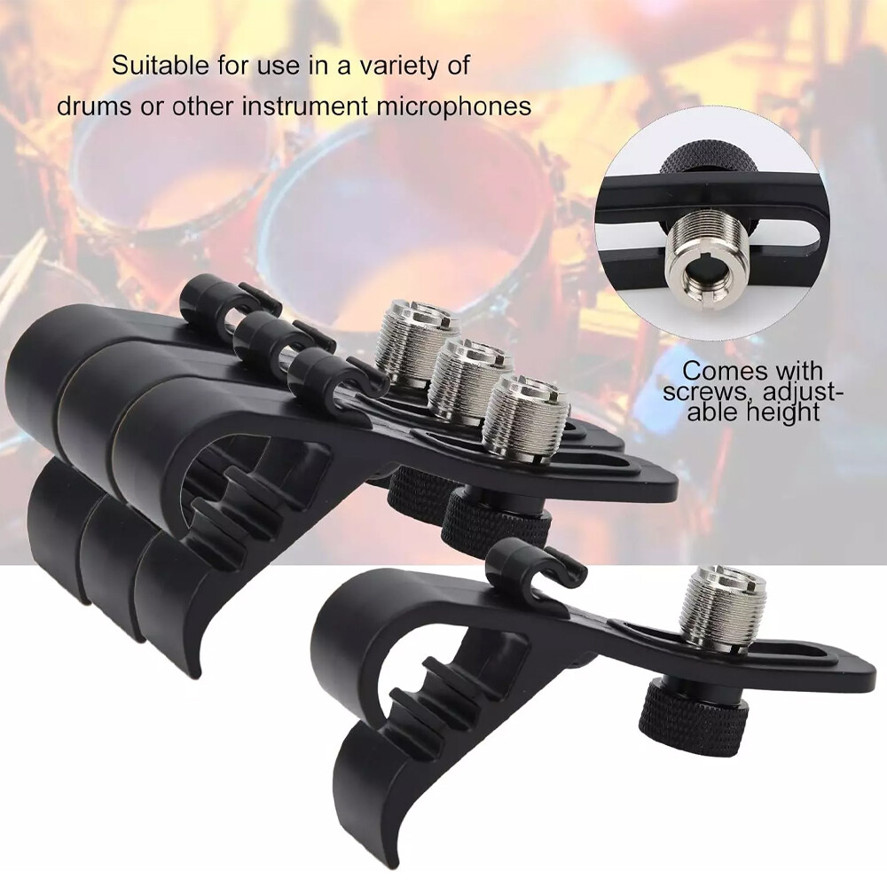 6x Drum Microphone Clip Microphone Drum Mount Drum Rim Mic Clips Drum Micro