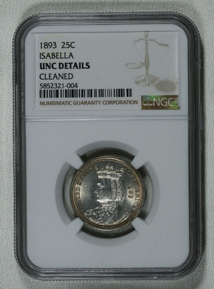 1893 .25 Isabella Commemorative. NGC Uncirculated